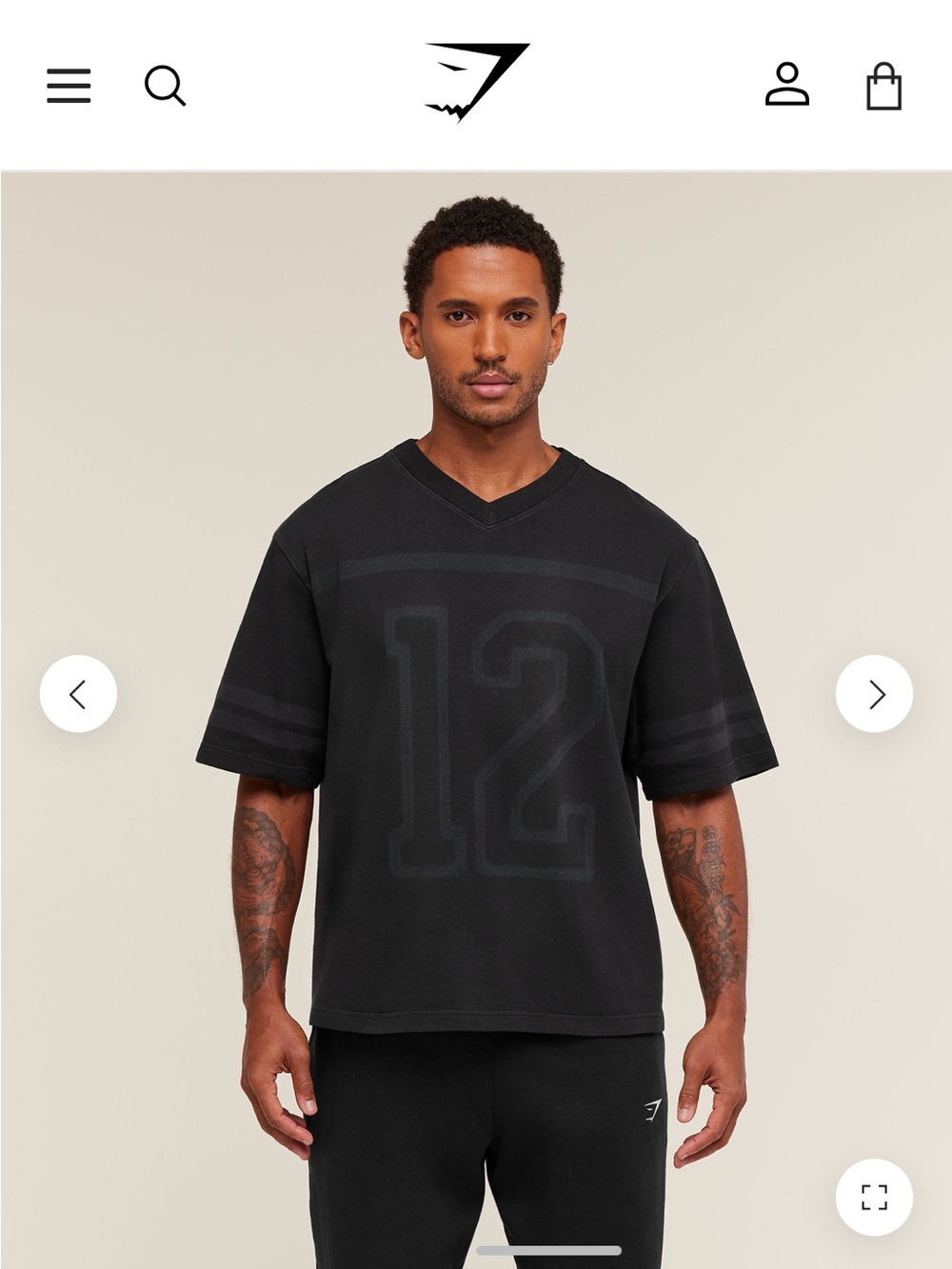 Gymshark Black Crewneck Sweatshirt with Subtle Back Logo